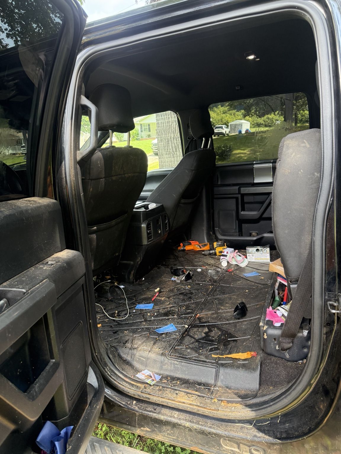 Truck interior before detailing