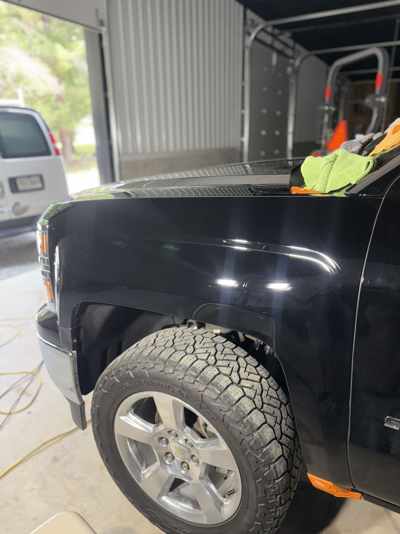 Black truck paint after correction